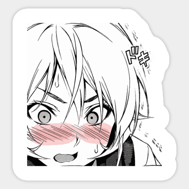 LEWD BLUSH Anime Sticker TeePublic